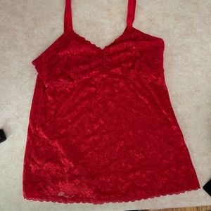 TORRID Red Lace Top